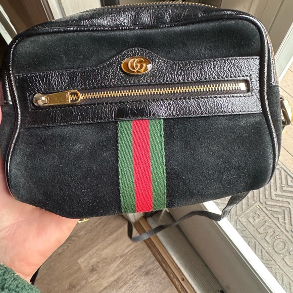 Vintage Gucci Ophidia Black Leather and Suede Crossbody Bag / Handbag - Picture 5 of 9
